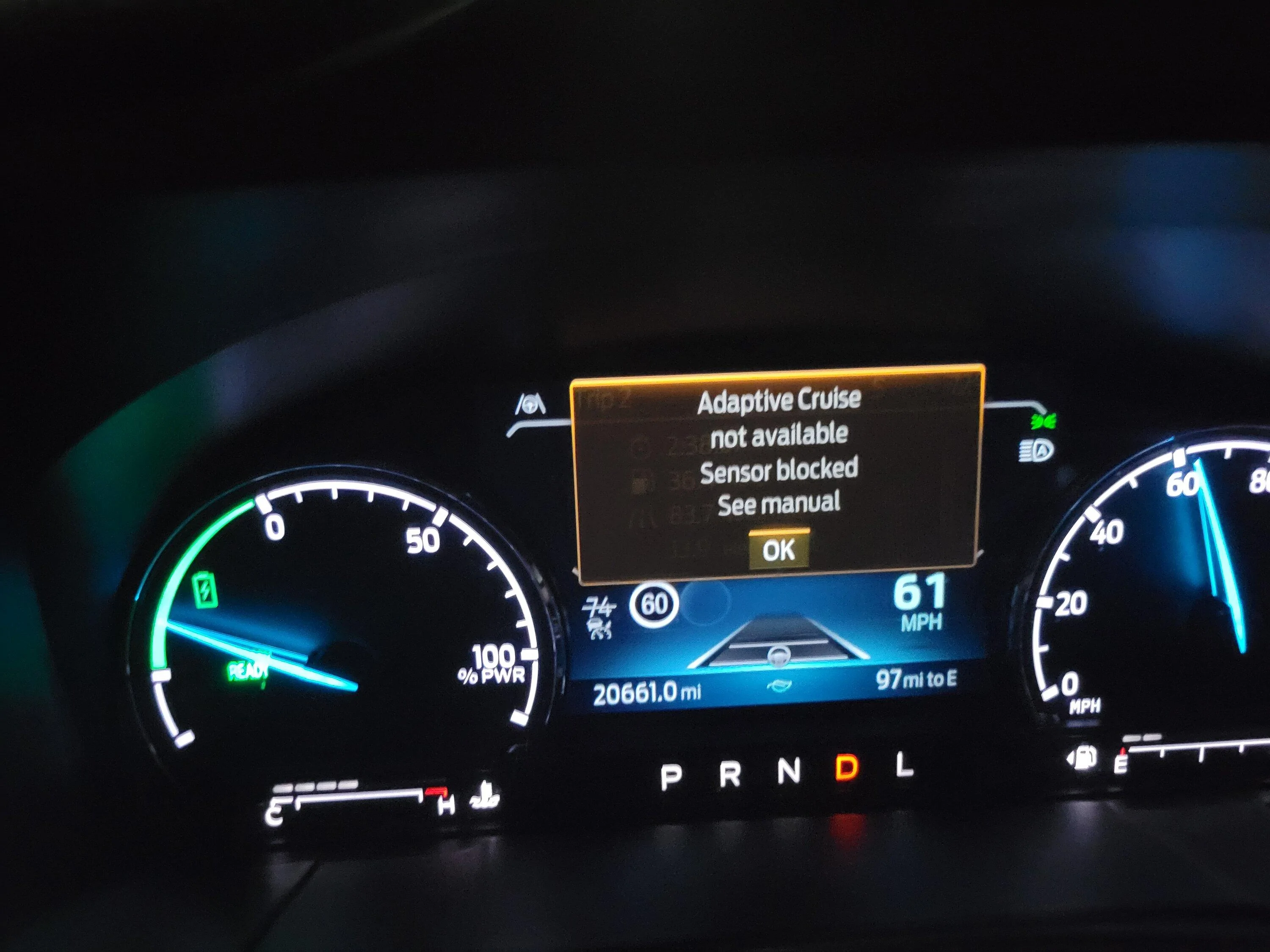 Ford Maverick **WARNING** Adaptive Cruise Control (ACC) and Pre-Collision Assist Errors and random computer braking 20240203_210532