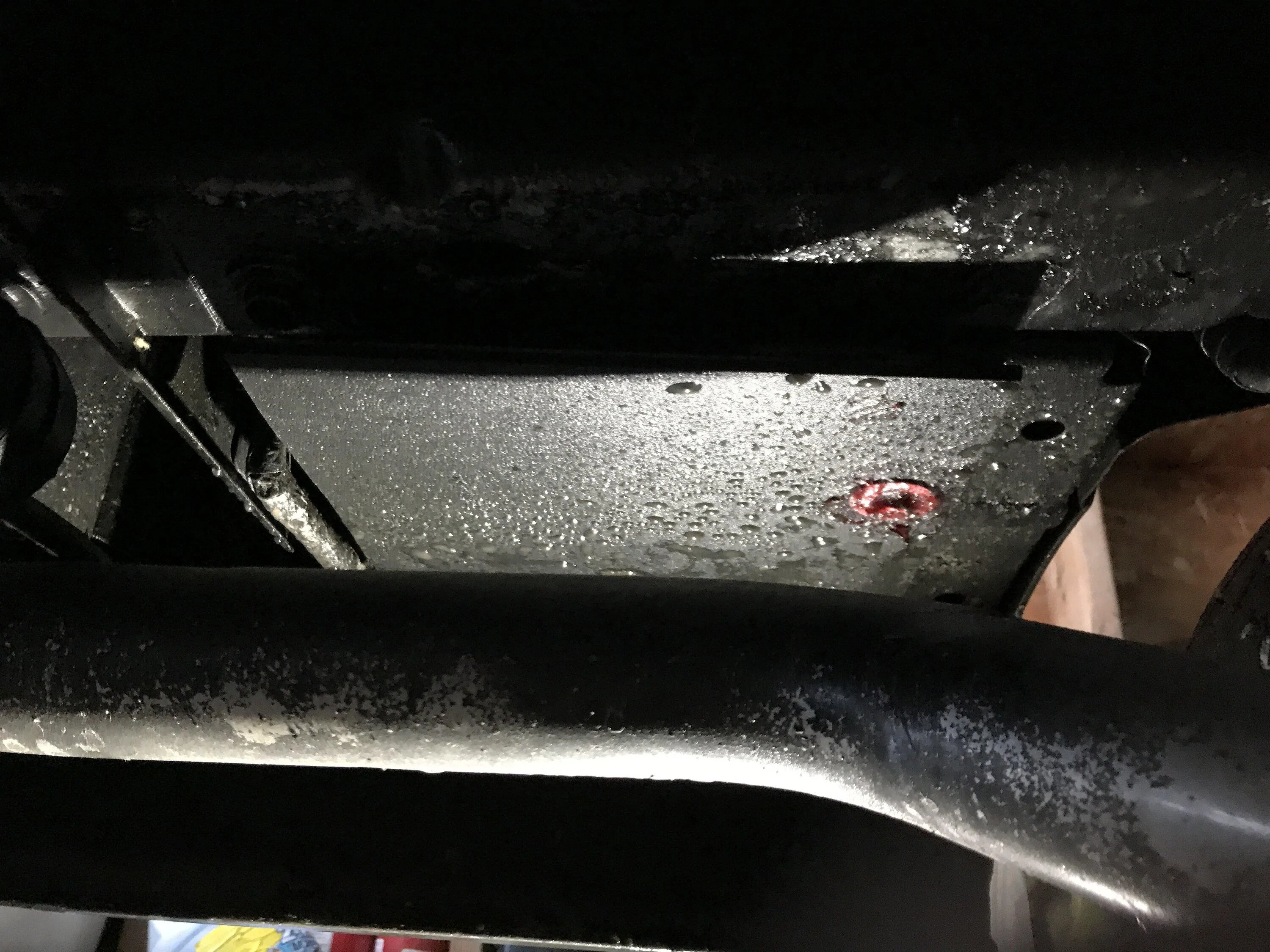 Ford Maverick DIY - build shield to cover underbody cavity behind left rear tire IMG_0593