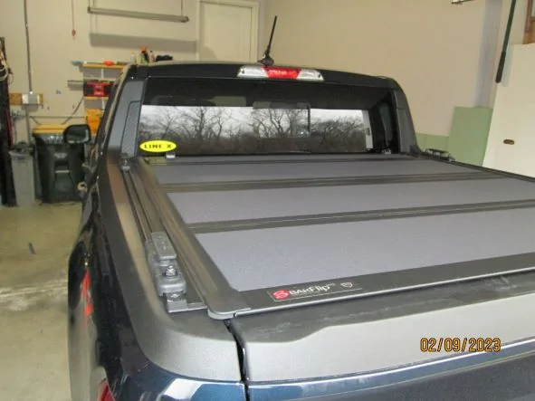 Ford Maverick Attaching cargo to tonneau cover IMG_0996 resized