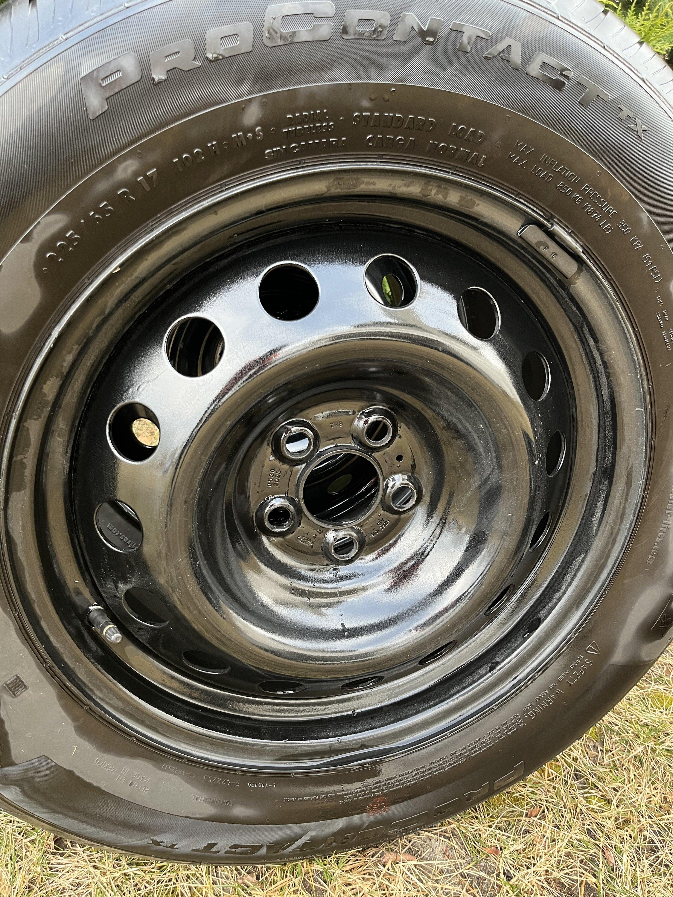 Ford Maverick Black Painted Steelies & Wheels Set IMG_8559