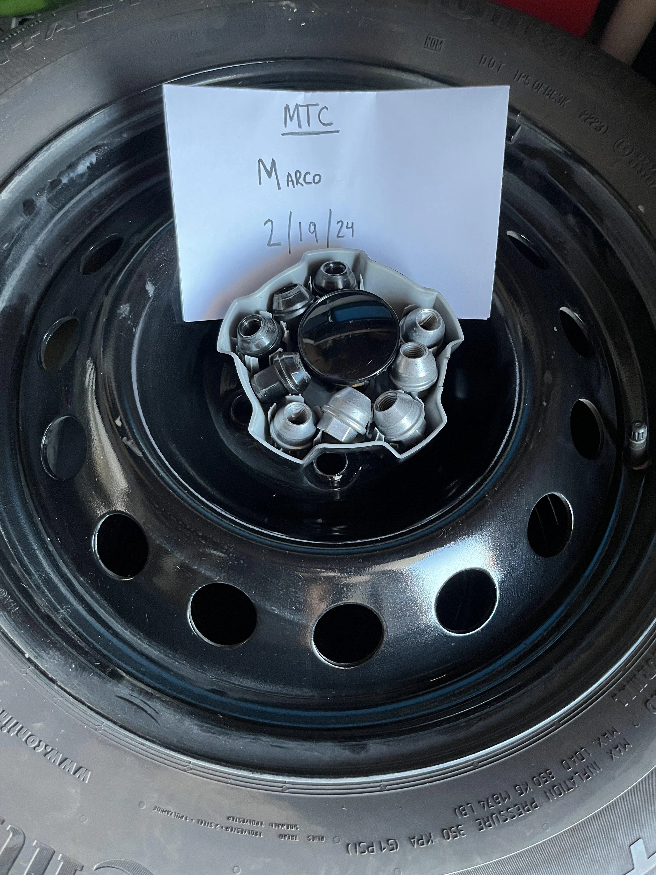 Ford Maverick Black Painted Steelies & Wheels Set IMG_8590