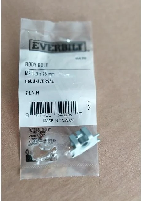 Ford Maverick DIY - build shield to cover underbody cavity behind left rear tire Left Rear Cover Panel Nut and Bolt