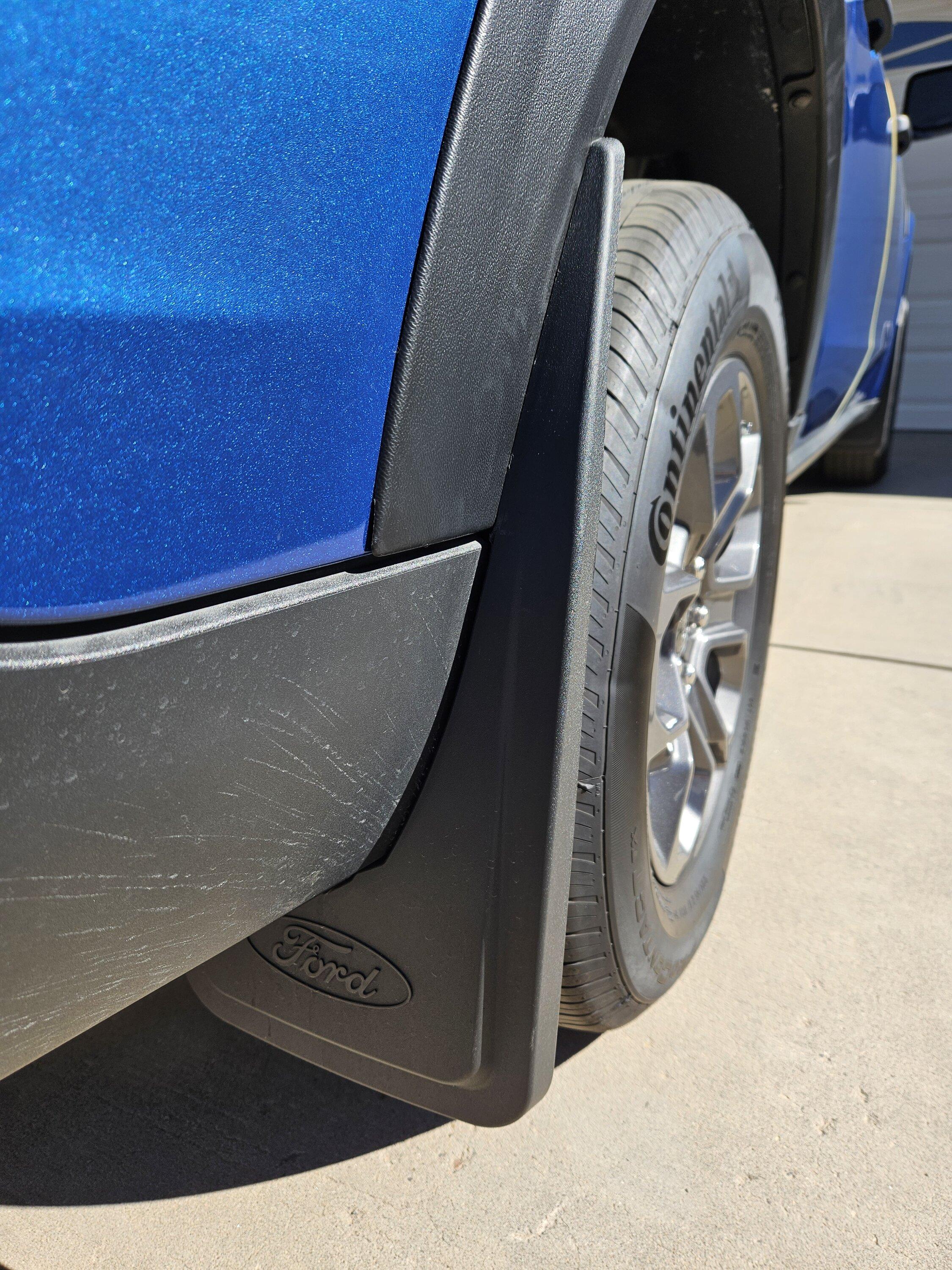 Ford Maverick What mudflaps are you-all using on your Maverick? Rear Ford mud flap & Mabett fender flare 01