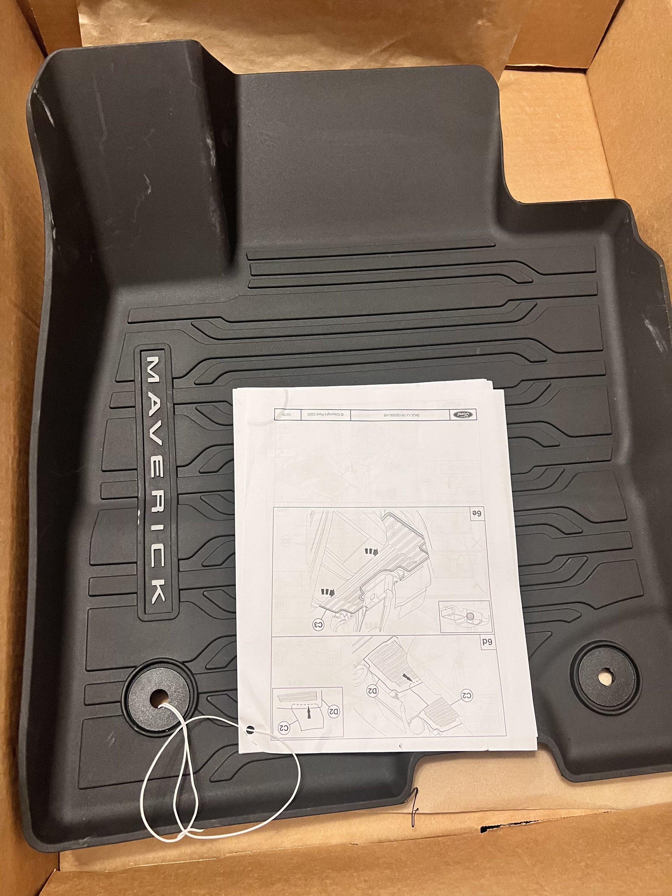 Ford Maverick 22 Maverick Hybrid OEM floor mats + center console bin + cubby insert (CANADA) IMG_1416