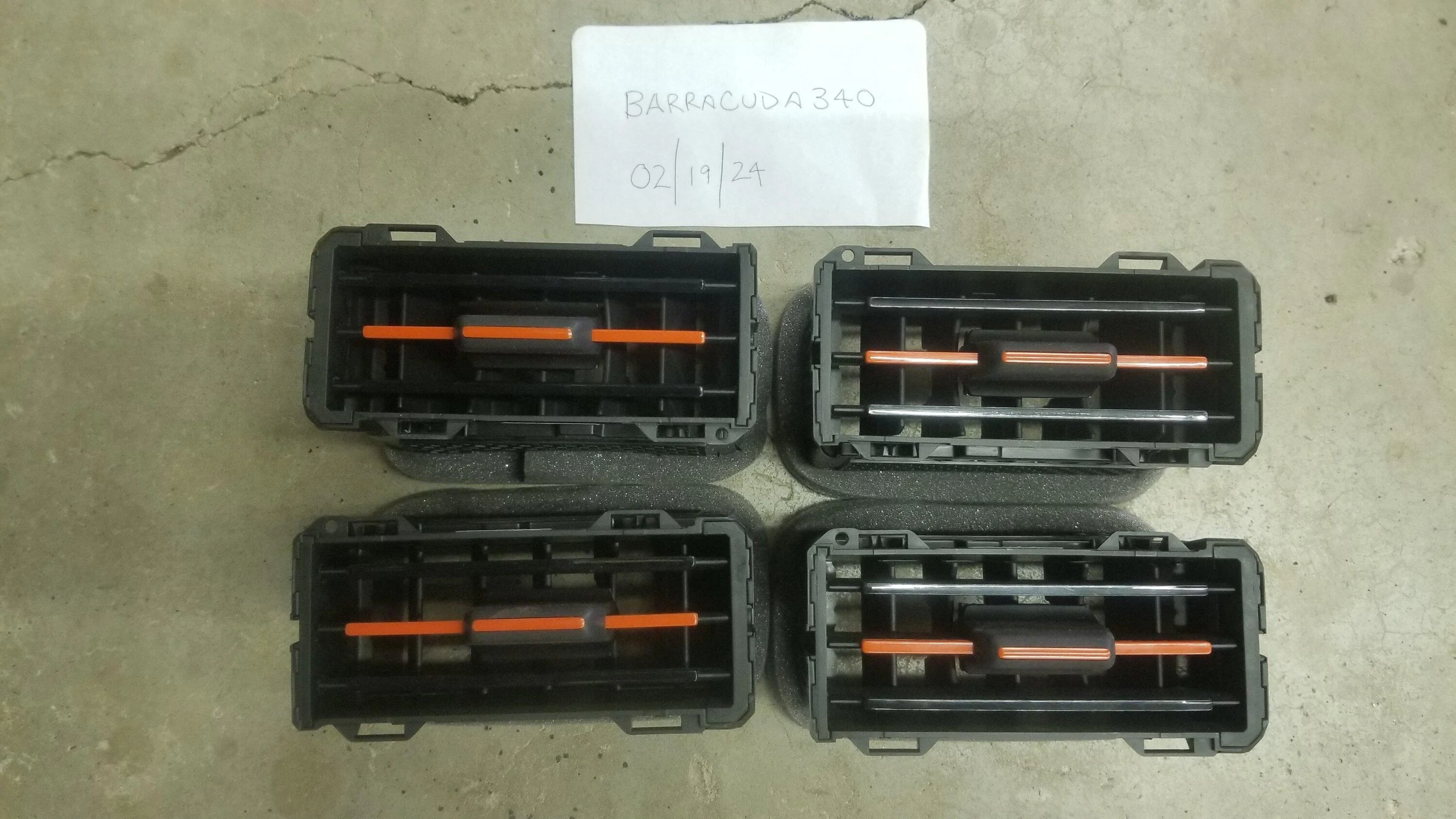 Ford Maverick XLT dash vents (orange) 20240219_103946