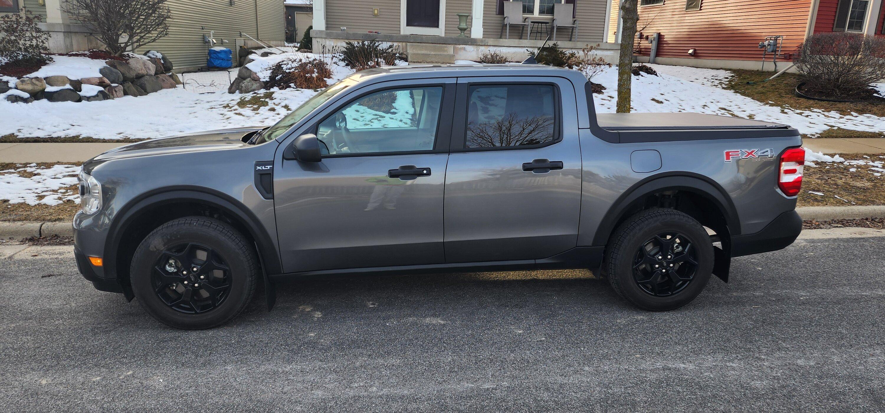 Ford Maverick Mabett fender flares installed photos 20240219_161637