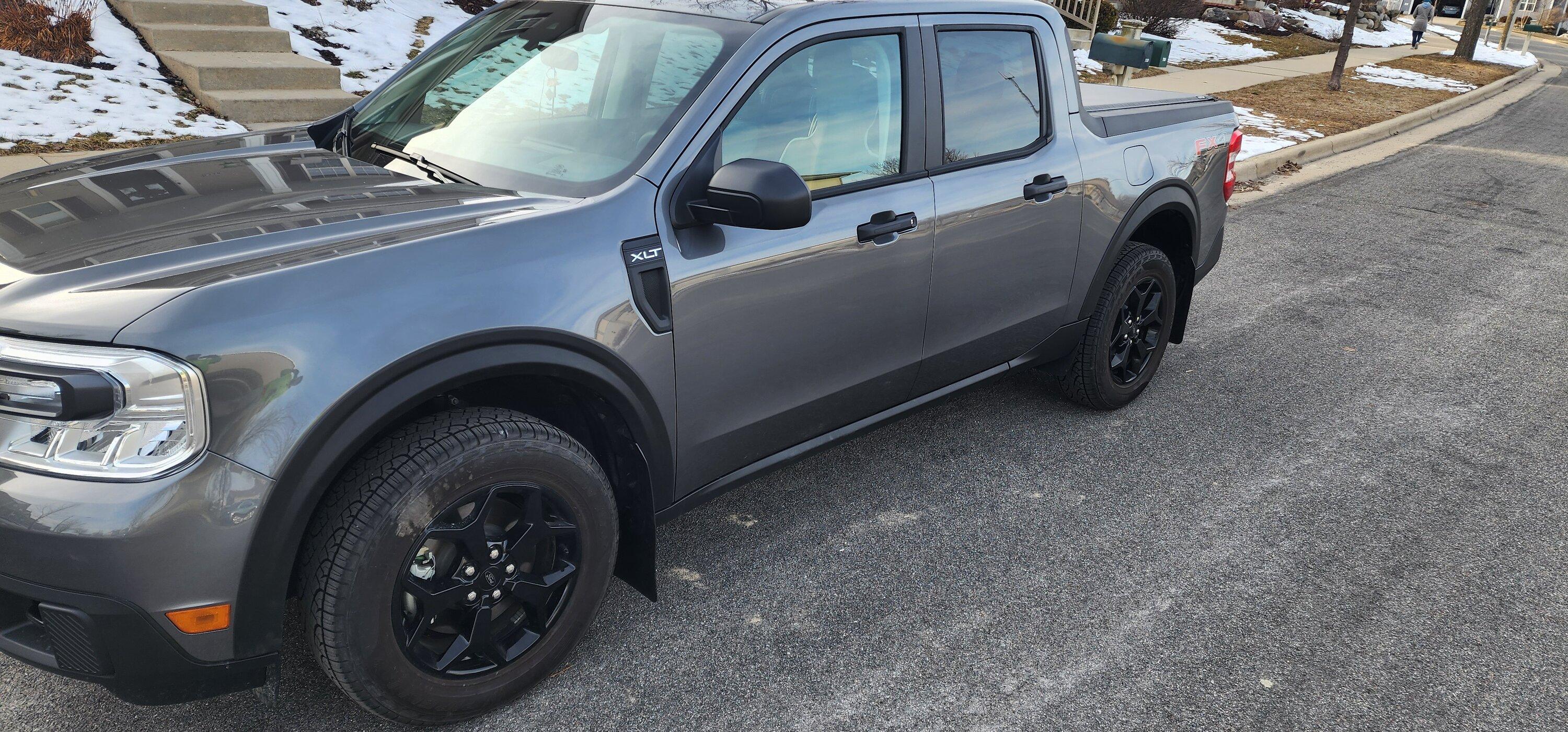 Ford Maverick Mabett fender flares installed photos 20240219_161645
