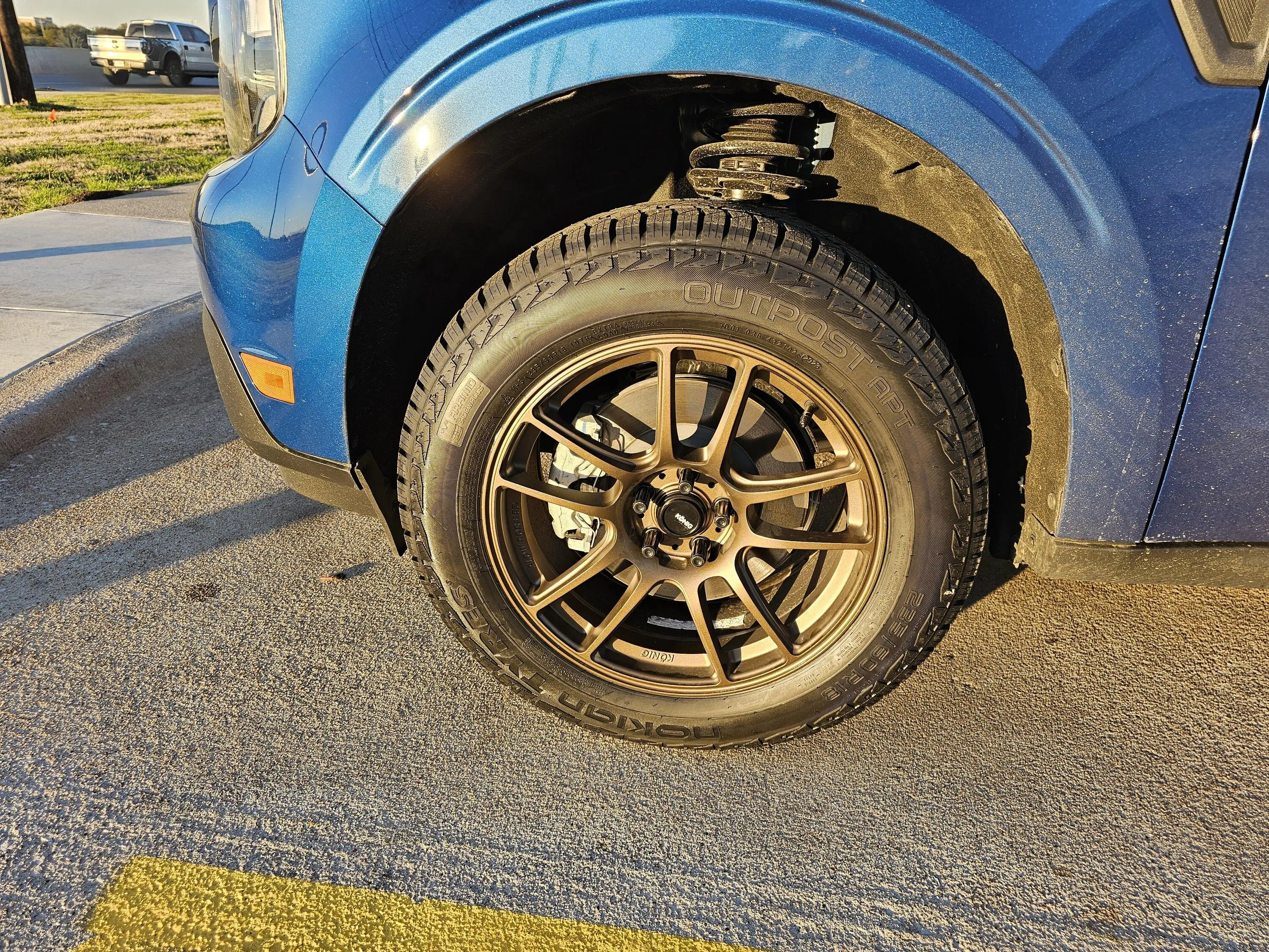 Ford Maverick 265/60-18 Cooper Rugged Trek tires installed 20240213_174802