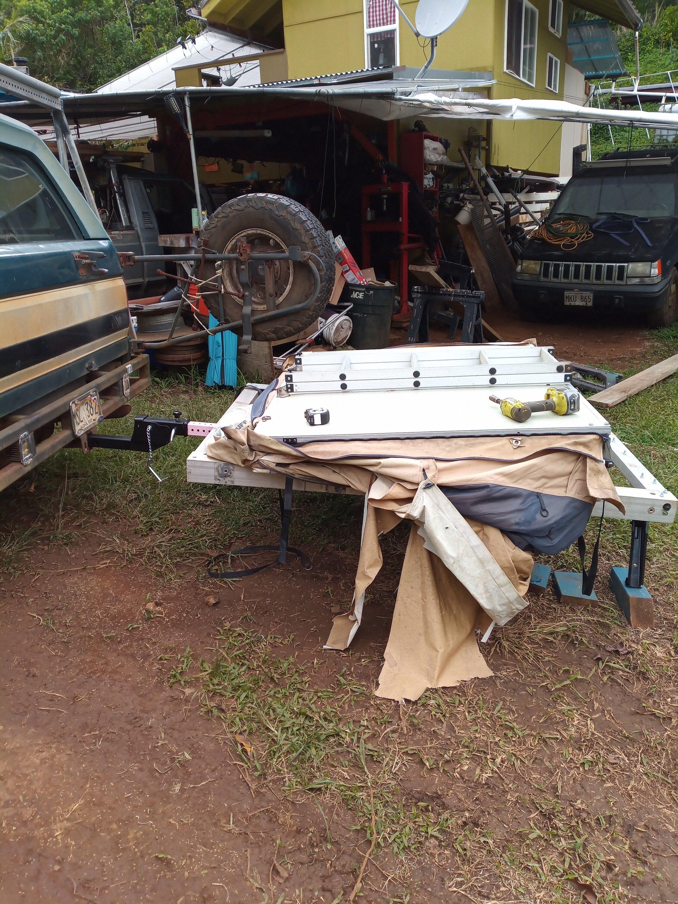 Ford Maverick Almost finished! Building a RTT hitch carrier for my Maverick Tremor. Kipahulu Gulch camping in 3(not 2 lol) weeks! IMG_20240219_151816_020