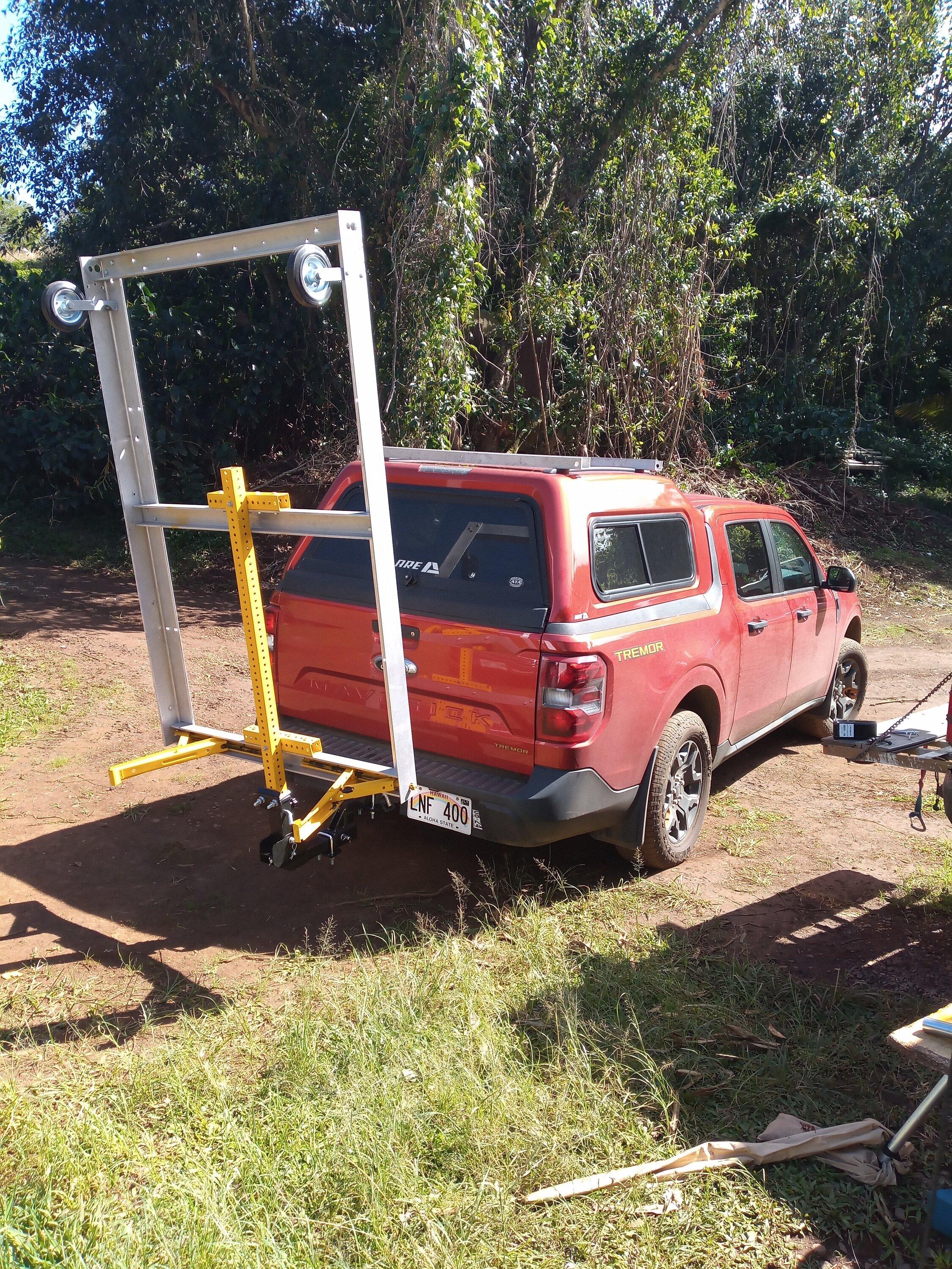 Ford Maverick Almost finished! Building a RTT hitch carrier for my Maverick Tremor. Kipahulu Gulch camping in 3(not 2 lol) weeks! IMG_20240225_142617_374