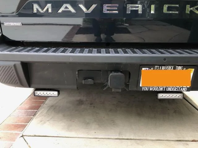 Ford Maverick Installed supplemental backup lights Backup lights