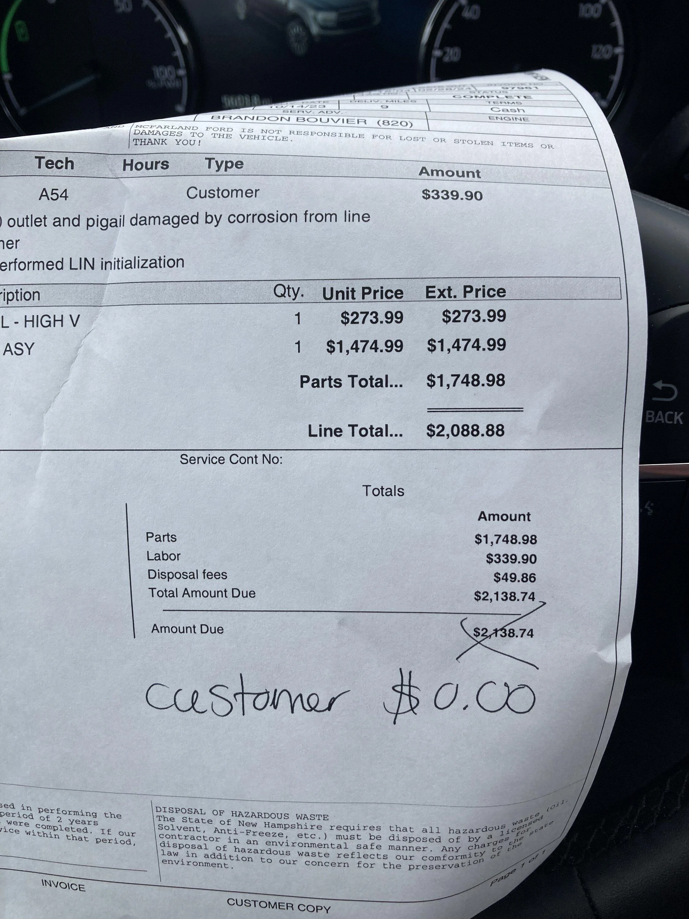 Ford Maverick Doing the right thing with dealer service IMG_2708