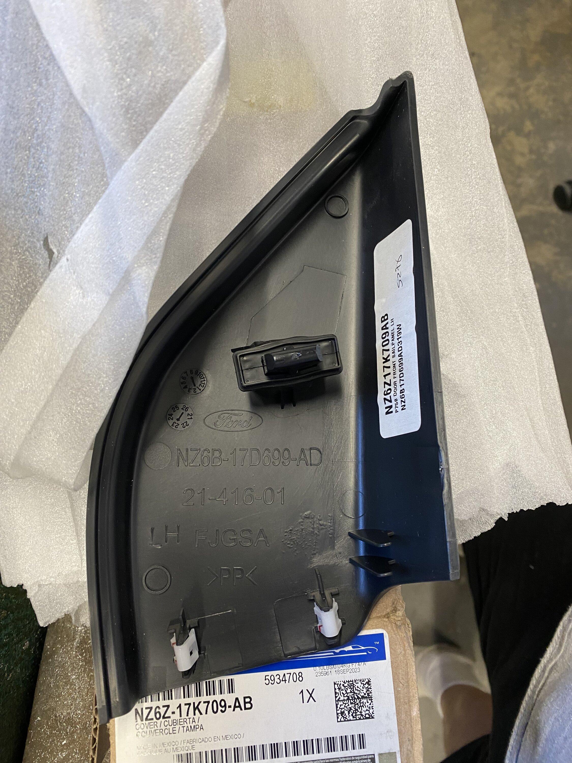 Ford Maverick Help identify part# door sails IMG_3121