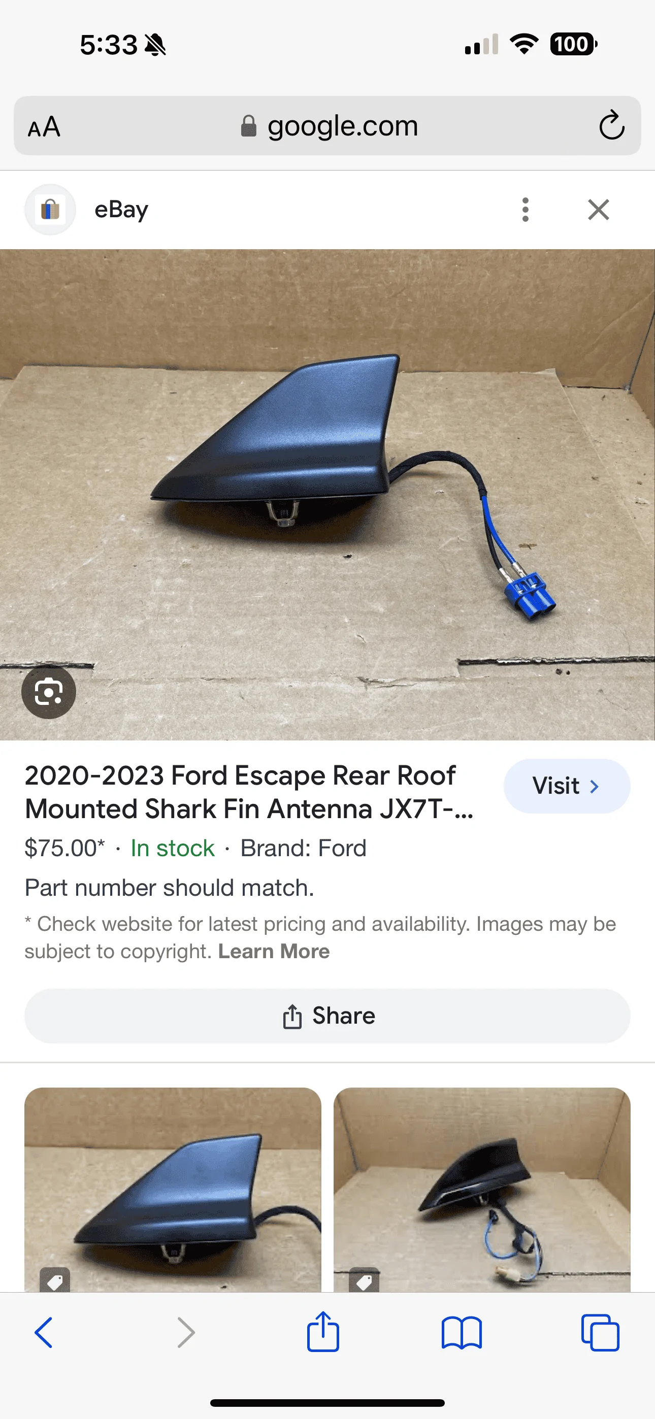 Ford Maverick Swapping out roof Antenna IMG_1326