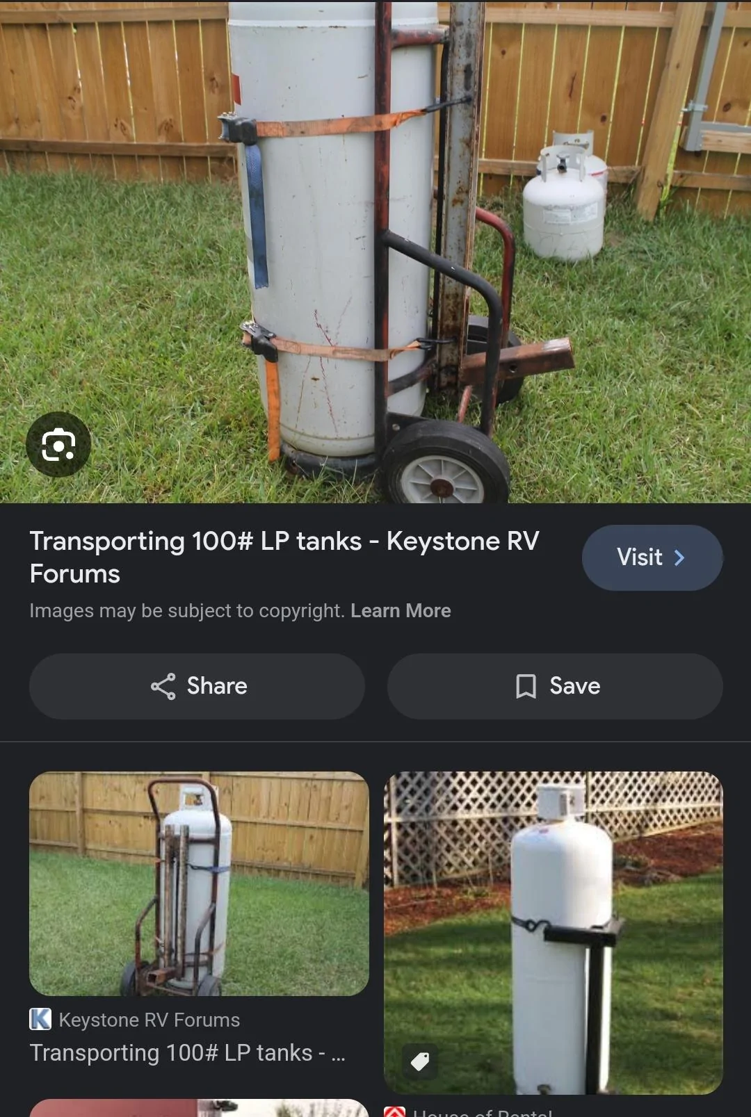Ford Maverick Storage/hauling solution for 100LBS propane tank... Screenshot_20240304_140222_Googl
