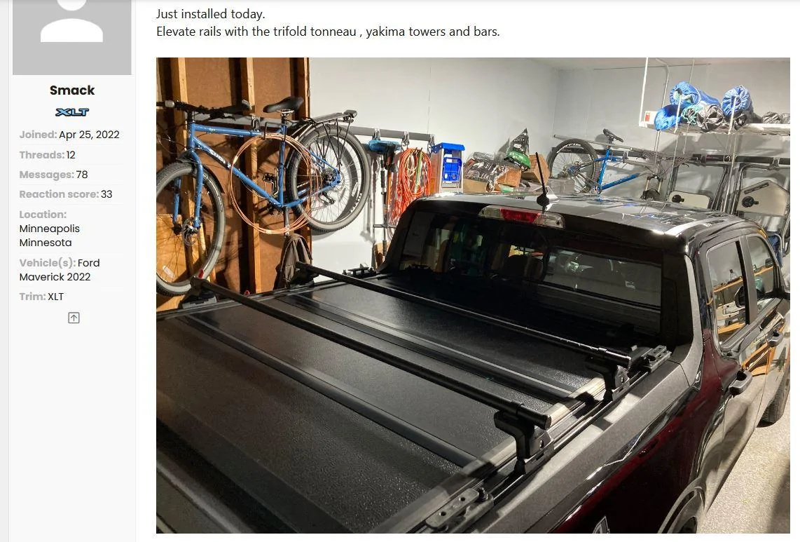 Ford Maverick Crossbar Kit with Rooftop Bike Rack - will it fit? TS Rail and Yakima bars