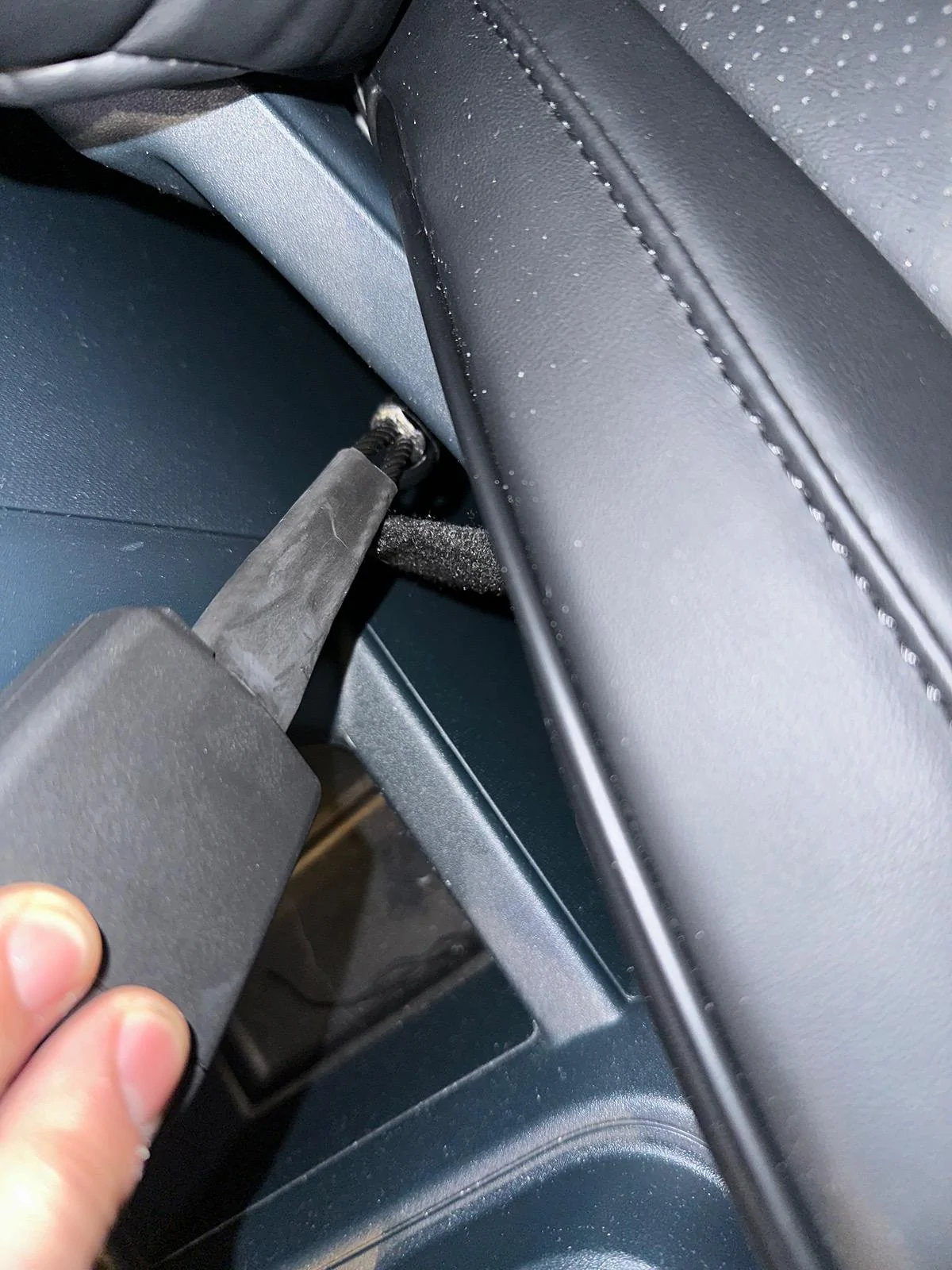 Ford Maverick Exposed seat belt cable? IMG_6515