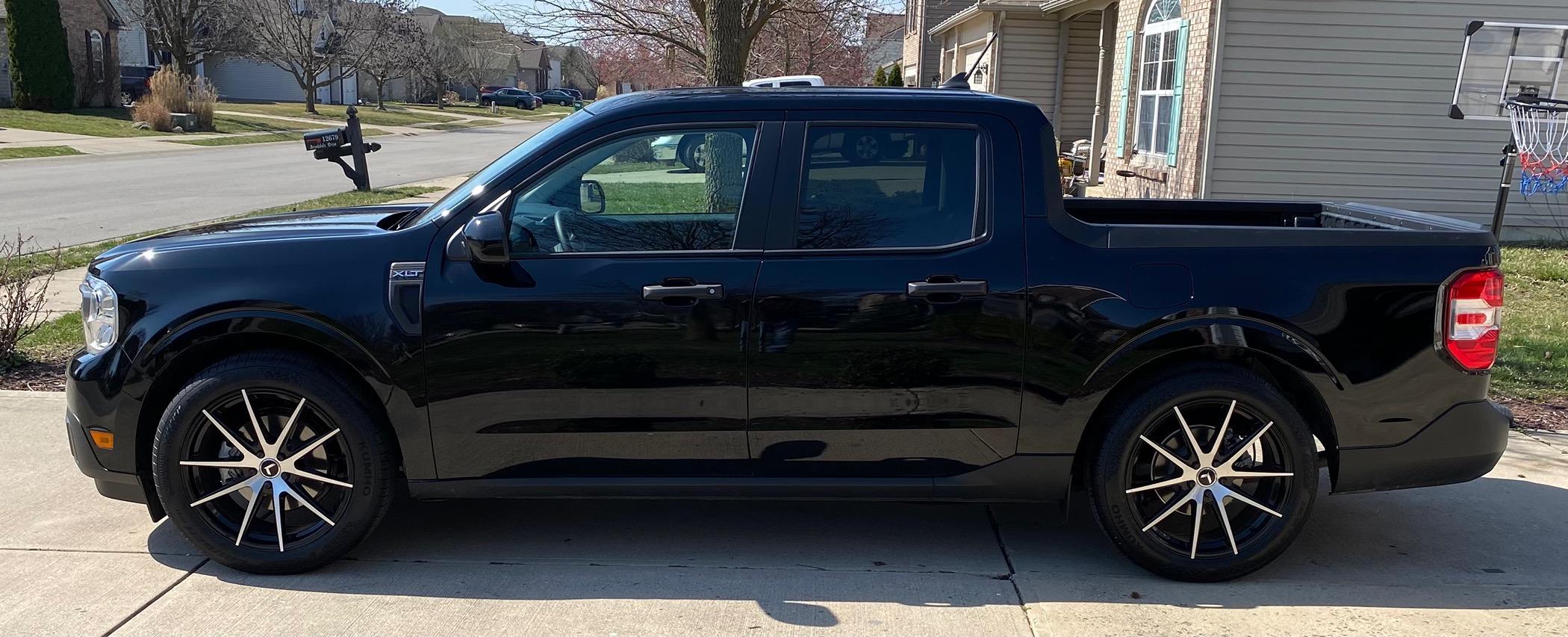 Ford Maverick Leveled vs Lowered Maverick Side by Side Comparison IMG_4046