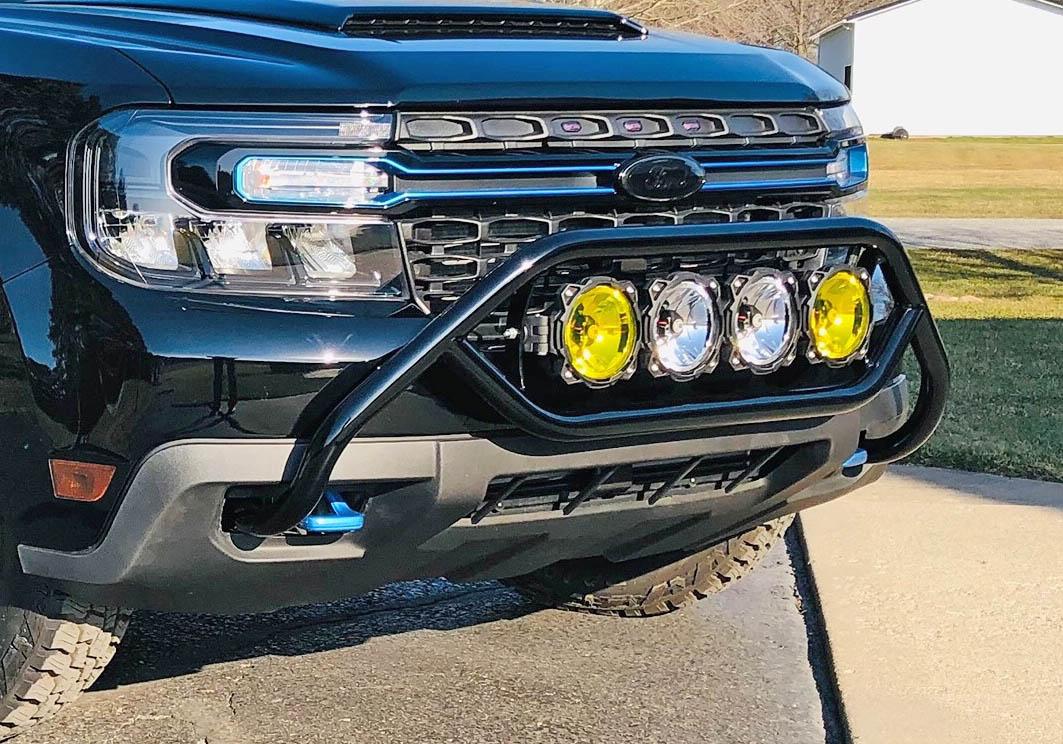 Ford Maverick Front Baja/KC light bar custom made (retains OEM tow hooks) maverick-light-bar