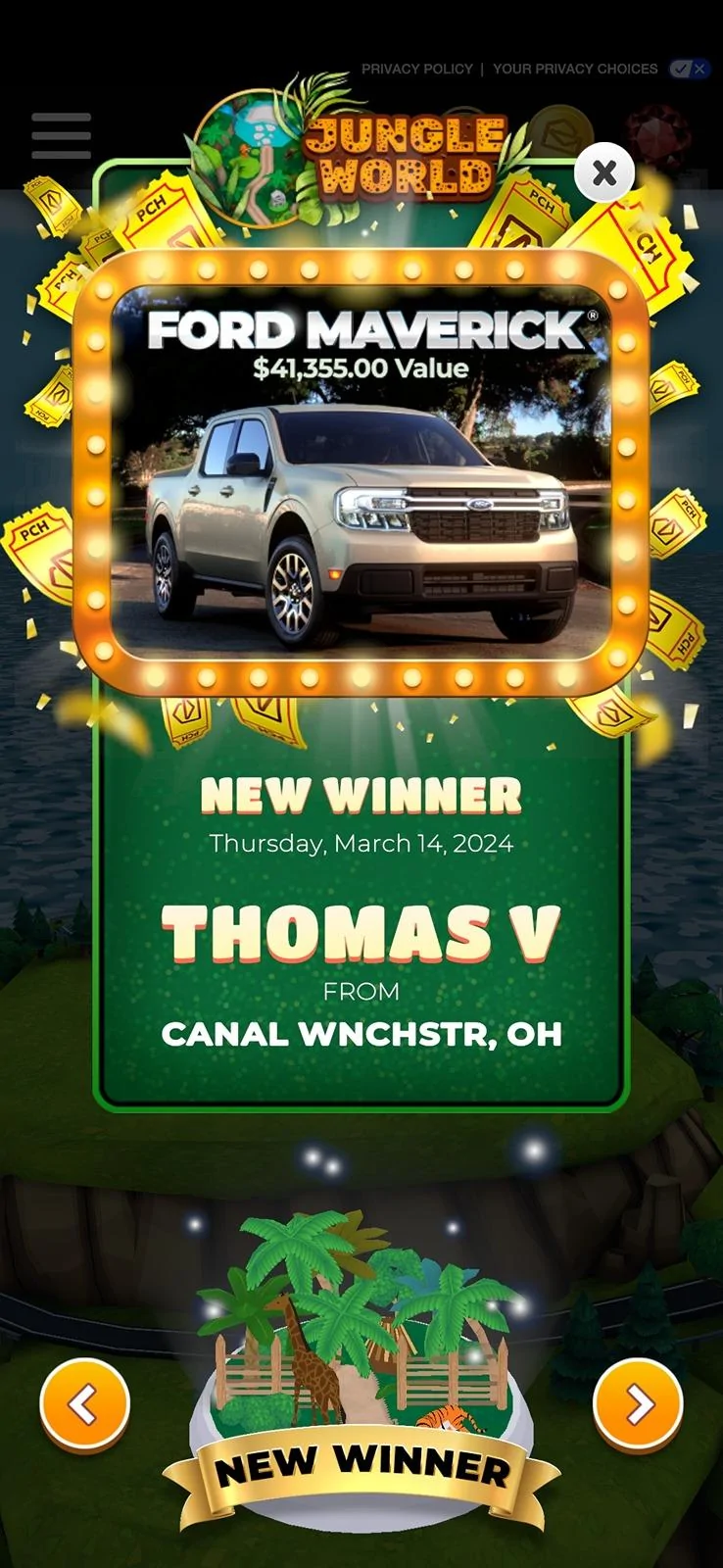 Ford Maverick PCH Maverick giveaway Screenshot_20240319_045908_PCH