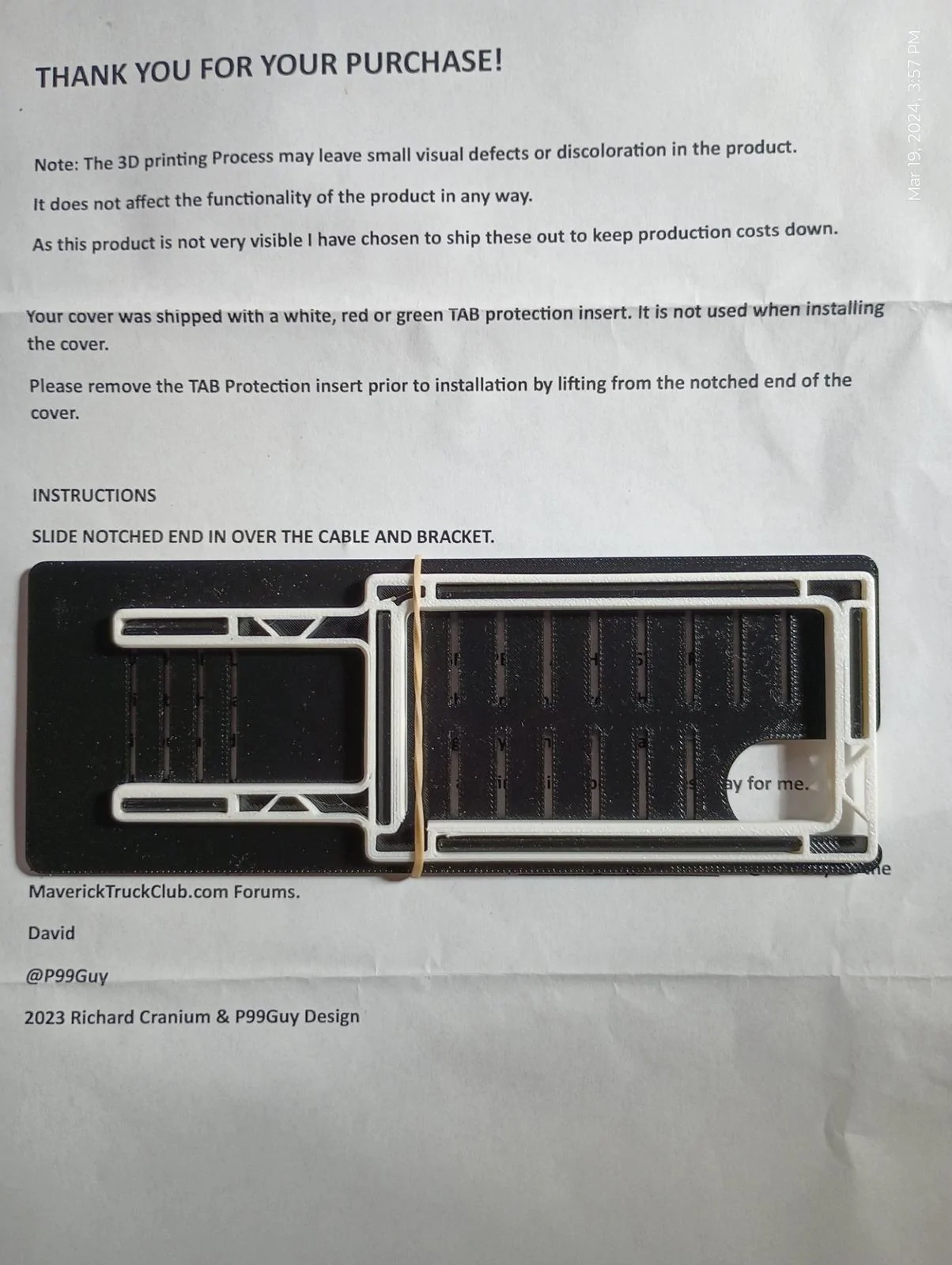 Ford Maverick 3D Printed Tailgate Hole Caps Vented tailgate ca