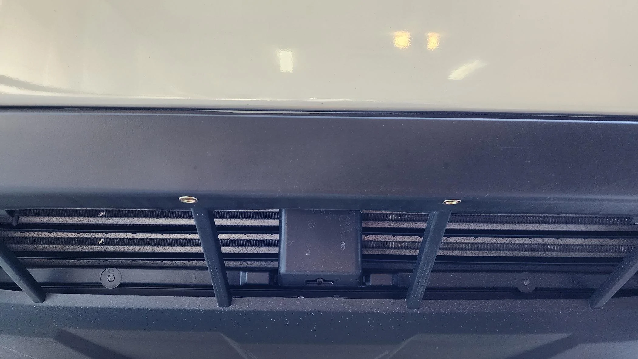 Ford Maverick Has anyone installed the front license plate bracket without the plastic rivets? 20240319_180216
