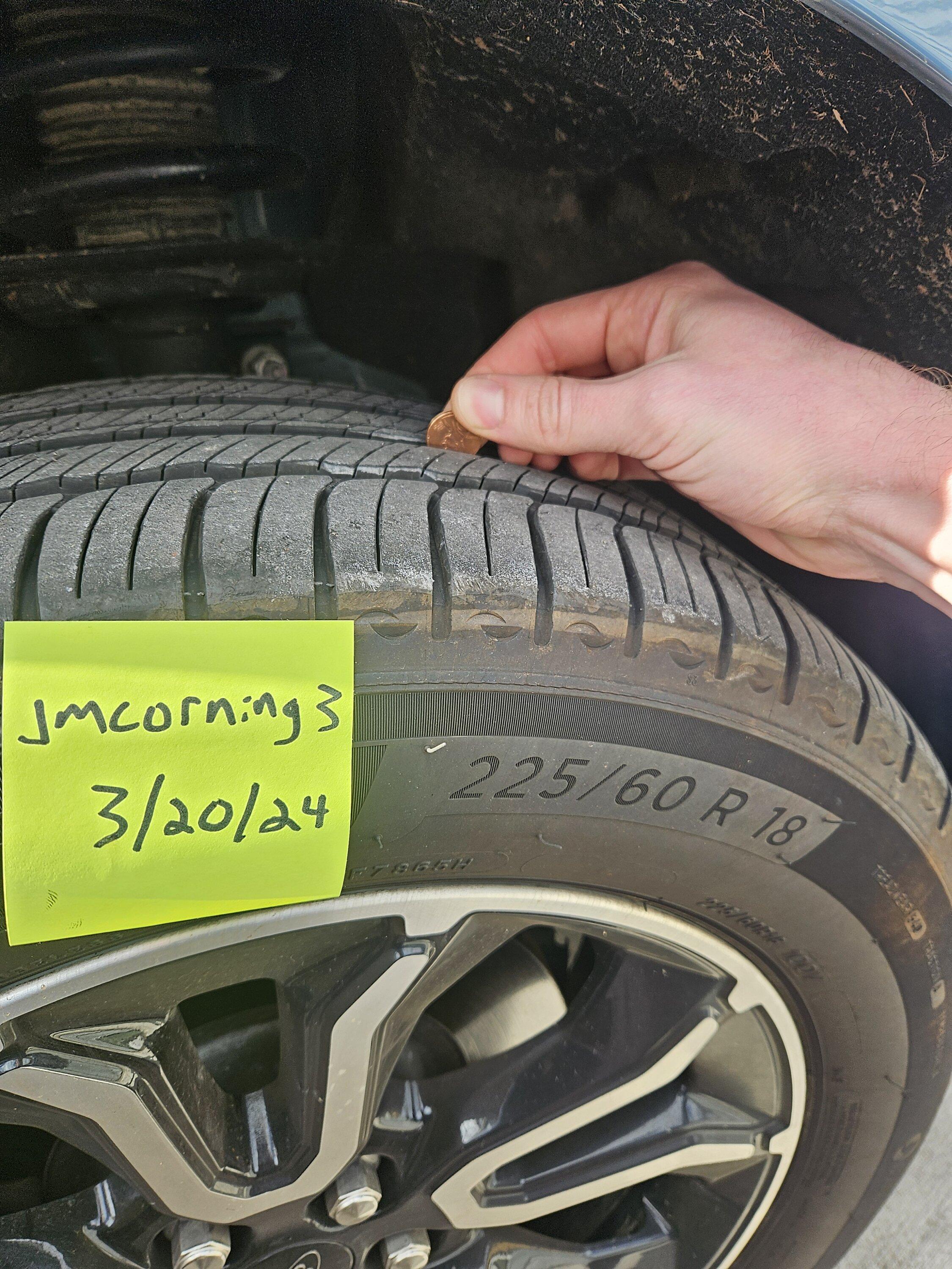 Ford Maverick Lariat Wheels with Primacy A/S tires and TPMS sensors 20240320_113208