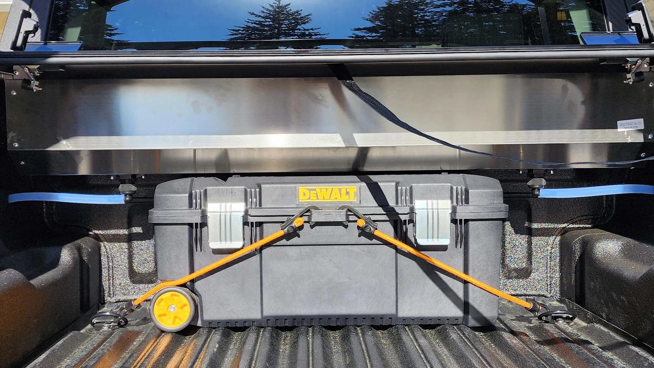 Ford Maverick SIBL + DIBL Franken-Liner -- combination of spray-in bed liner from Line-X + the modular drop in liner 20240319_161725