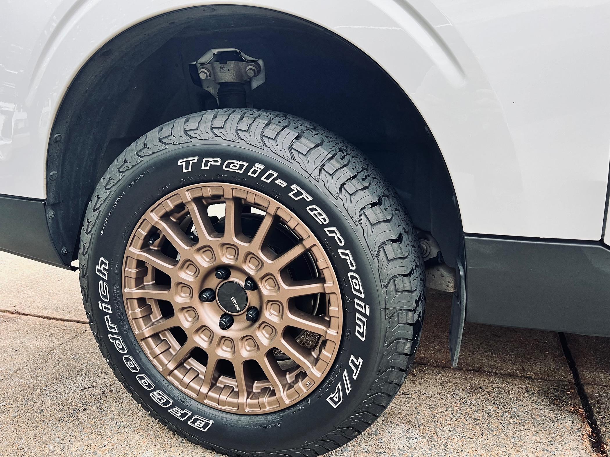 Ford Maverick Enkei Overlander wheels + BFG Trail Terrain T/A tires 245/65R17 on Maverick XL EcoBoost IMG_6917