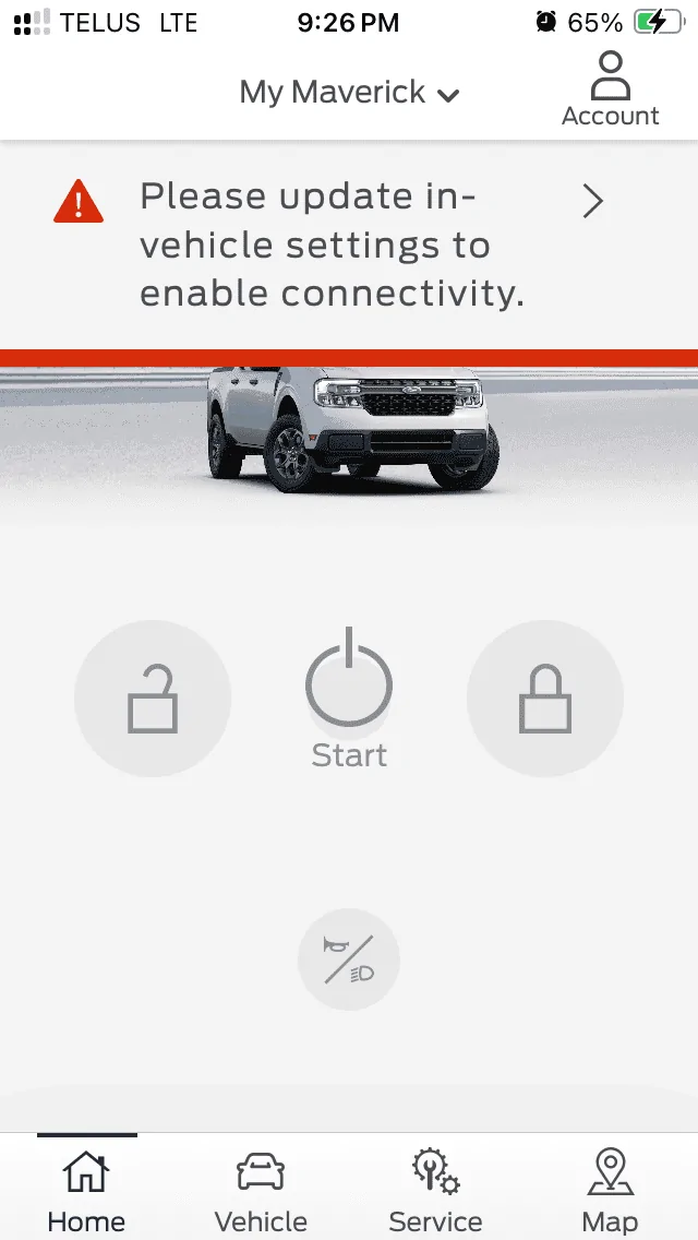 Ford Maverick No connectivity Maverick to FordPass app IMG_4792