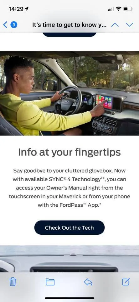 Ford Maverick Someone at Ford thinks the Maverick has Sync 4... sync4