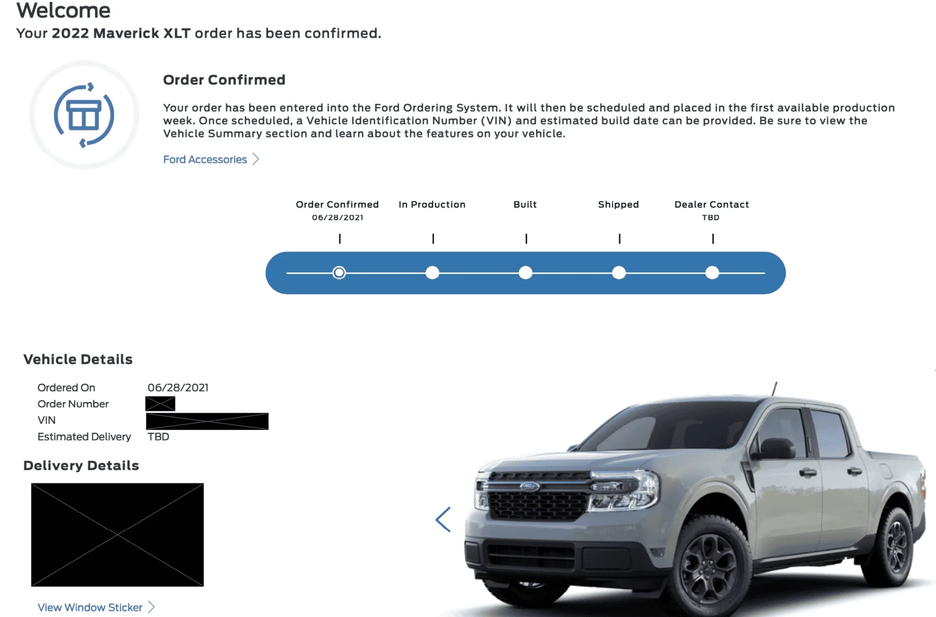 Ford Maverick Hybrid June Order, Finally got a VIN!! Maverick