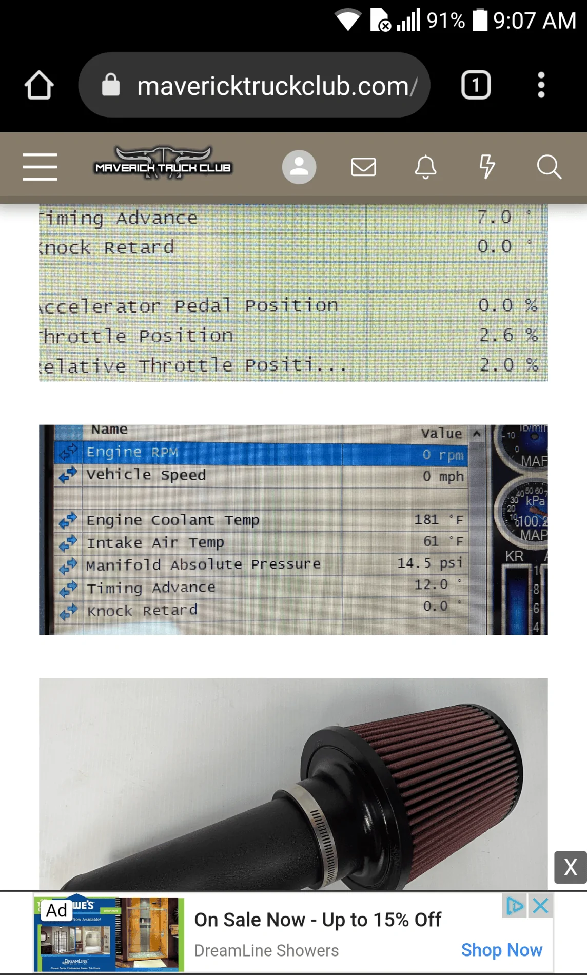 Ford Maverick Buschur Maverick intake (w/ K&N air filter) DONE, TESTED and PROVEN-data and pics! Capture+_2021-11-05-09-07-23