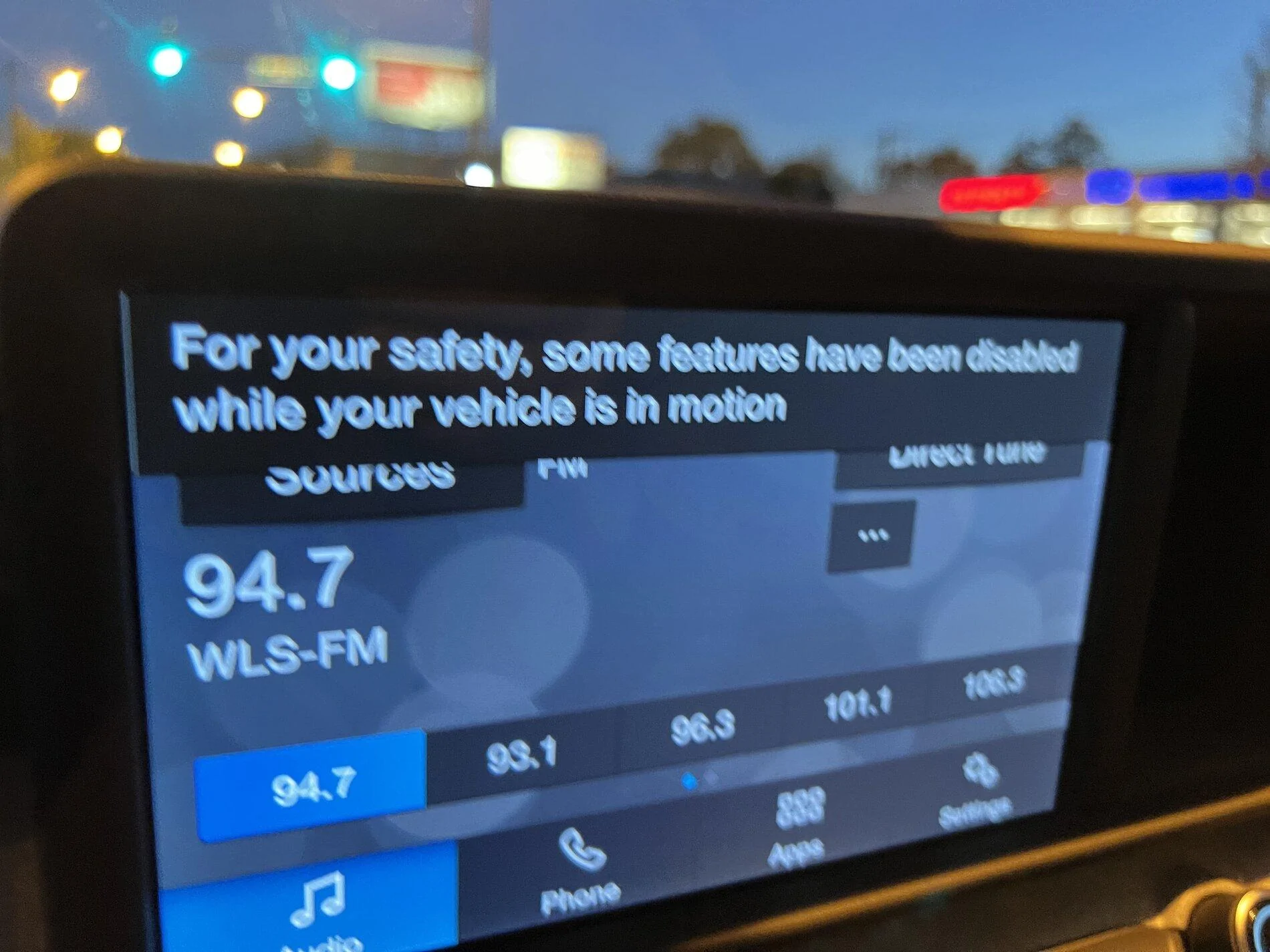 Ford Maverick Annoying "Some functions are disabled when moving....." warning. IMG-6215