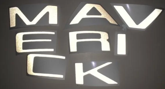 Ford Maverick Black tailgate lettering on Cactus Gray Lettering2