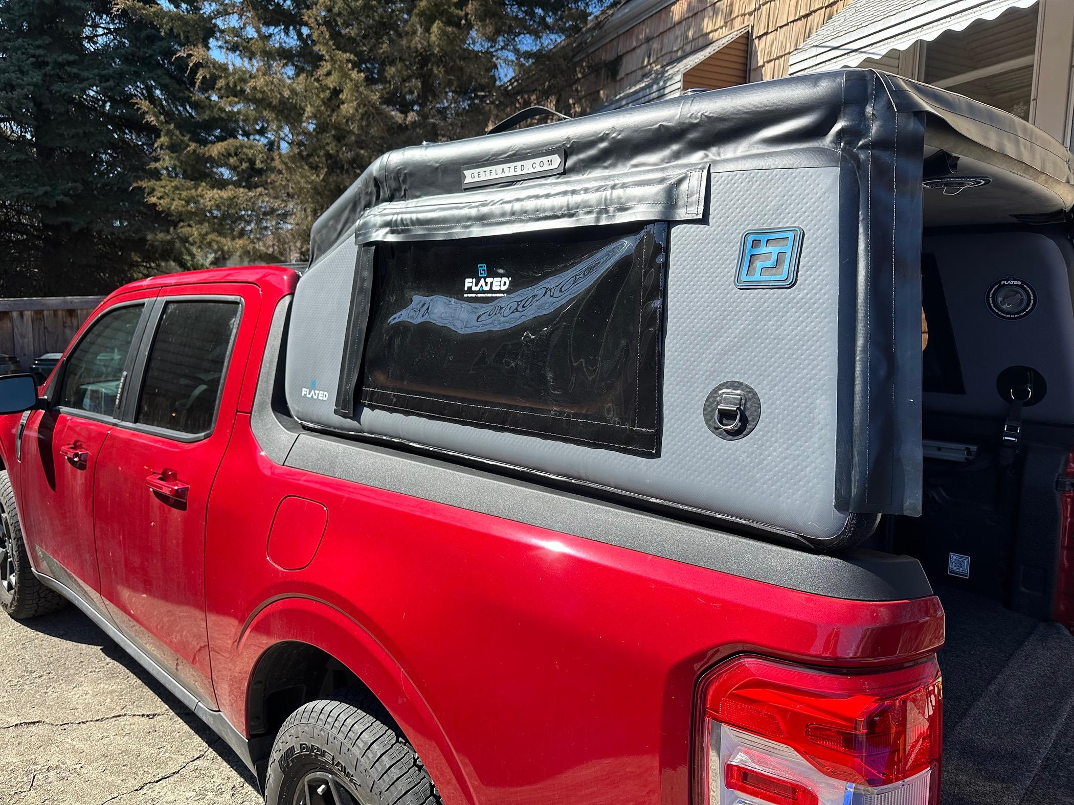 Ford Maverick Flated inflatable topper installed on Maverick First Edition IMG_3401