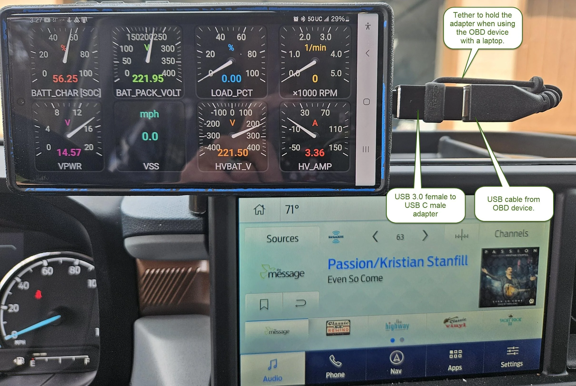 Ford Maverick Using Forscan Lite for Android with a USB (not Bluetooth) OBDII Device Forscan Lit