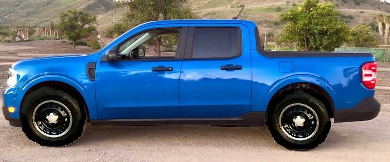 Ford Maverick Painted my Steelies Black & Silver Bi-Color Atlas Blue XL