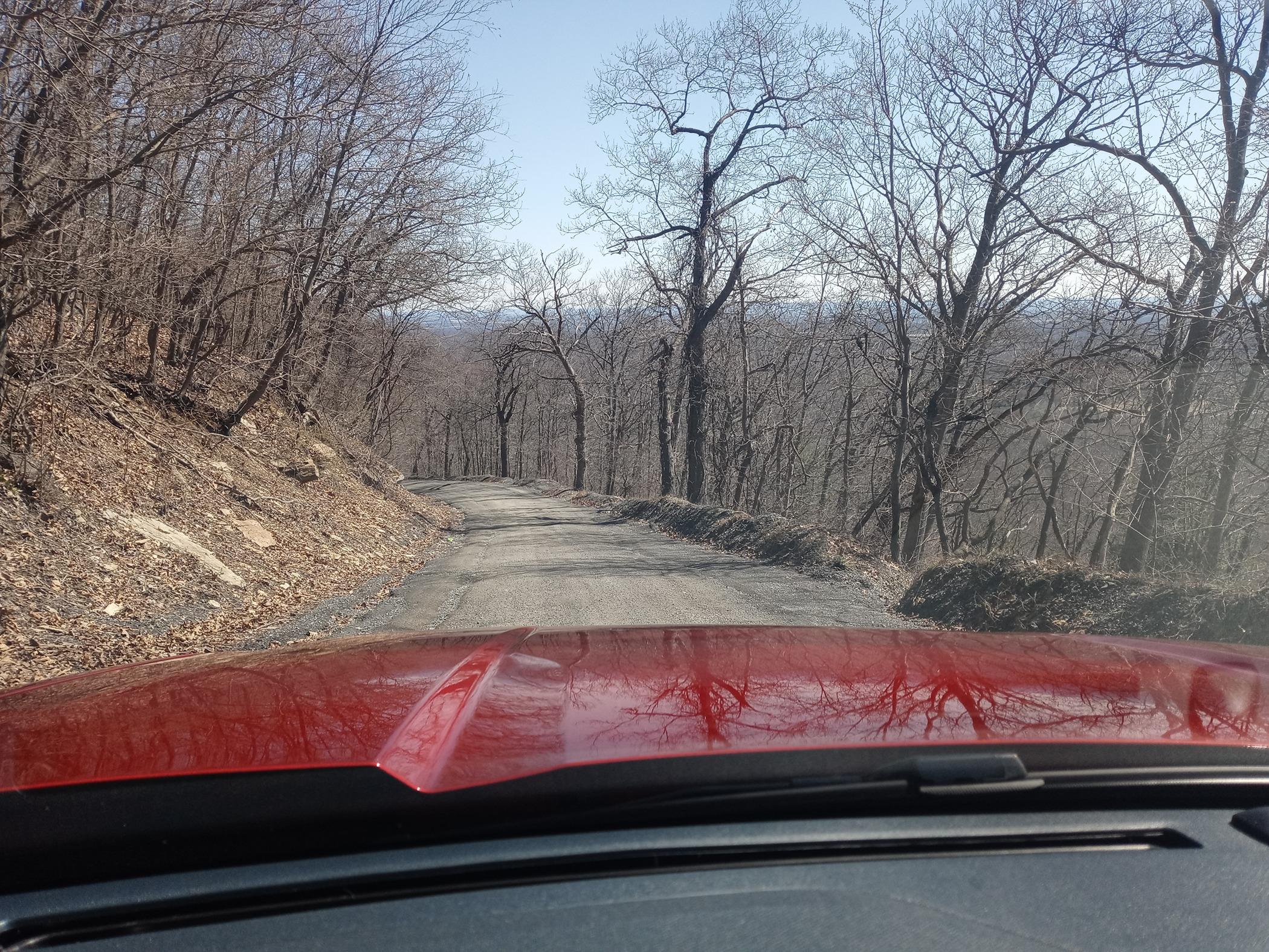 Ford Maverick Driving Hybrid Maverick on Appalachian trail access roads 20240324_122956
