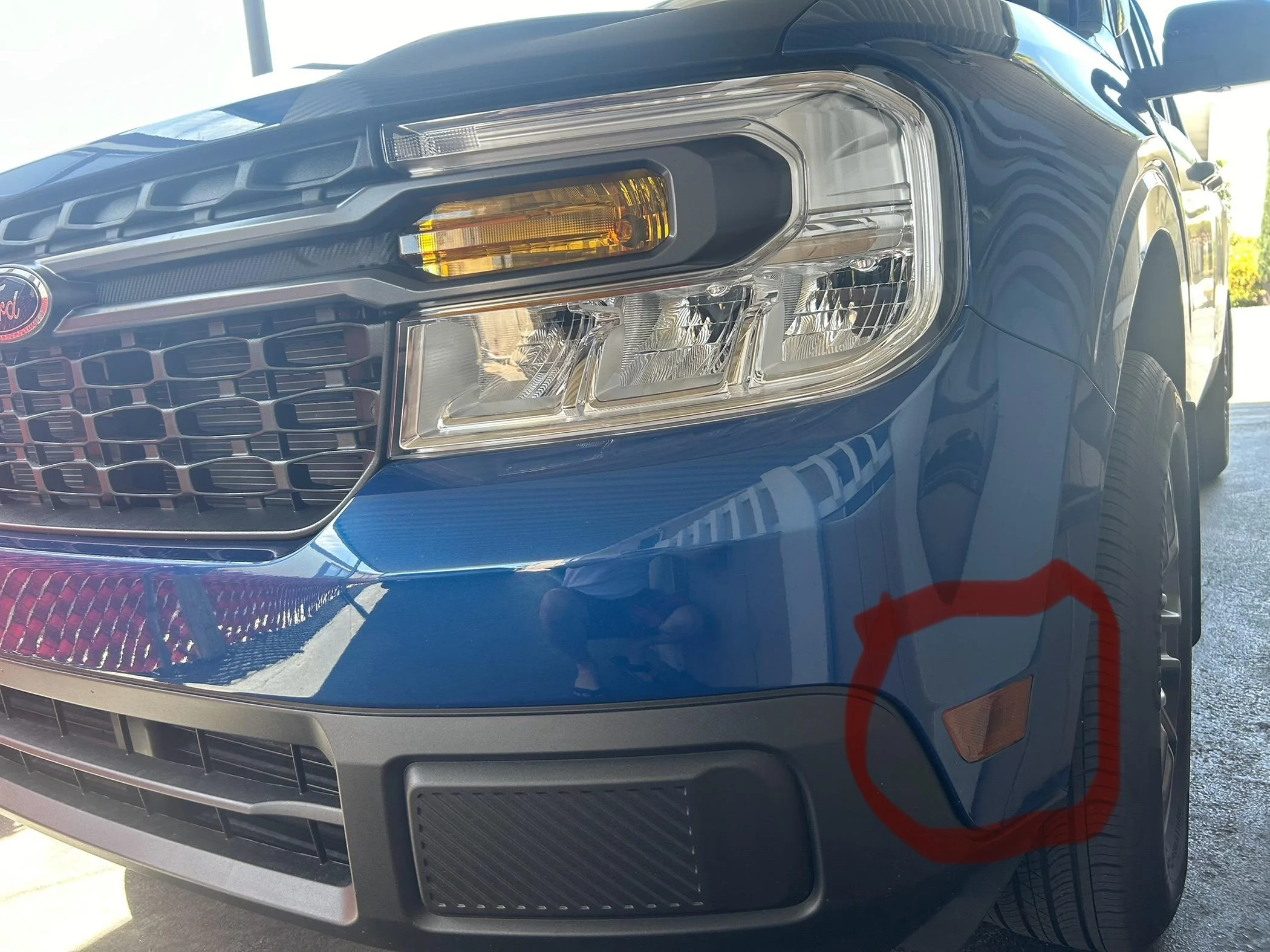 Ford Maverick Simple yellow tint for front turn signal light IMG_8655