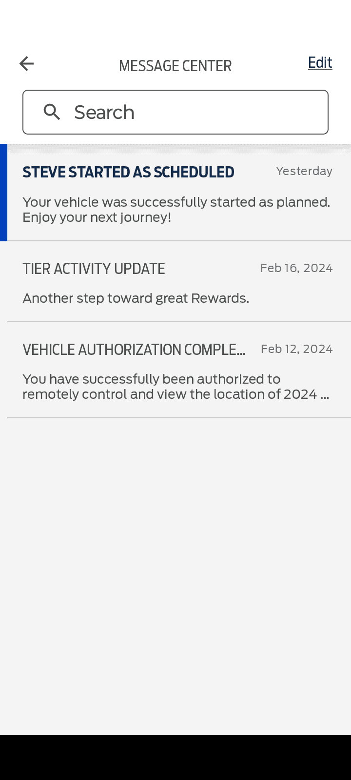 Ford Maverick FordPass deleting messages Screenshot_20240326-081310