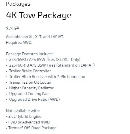Ford Maverick Tremor vs AWD with tow package 4K to