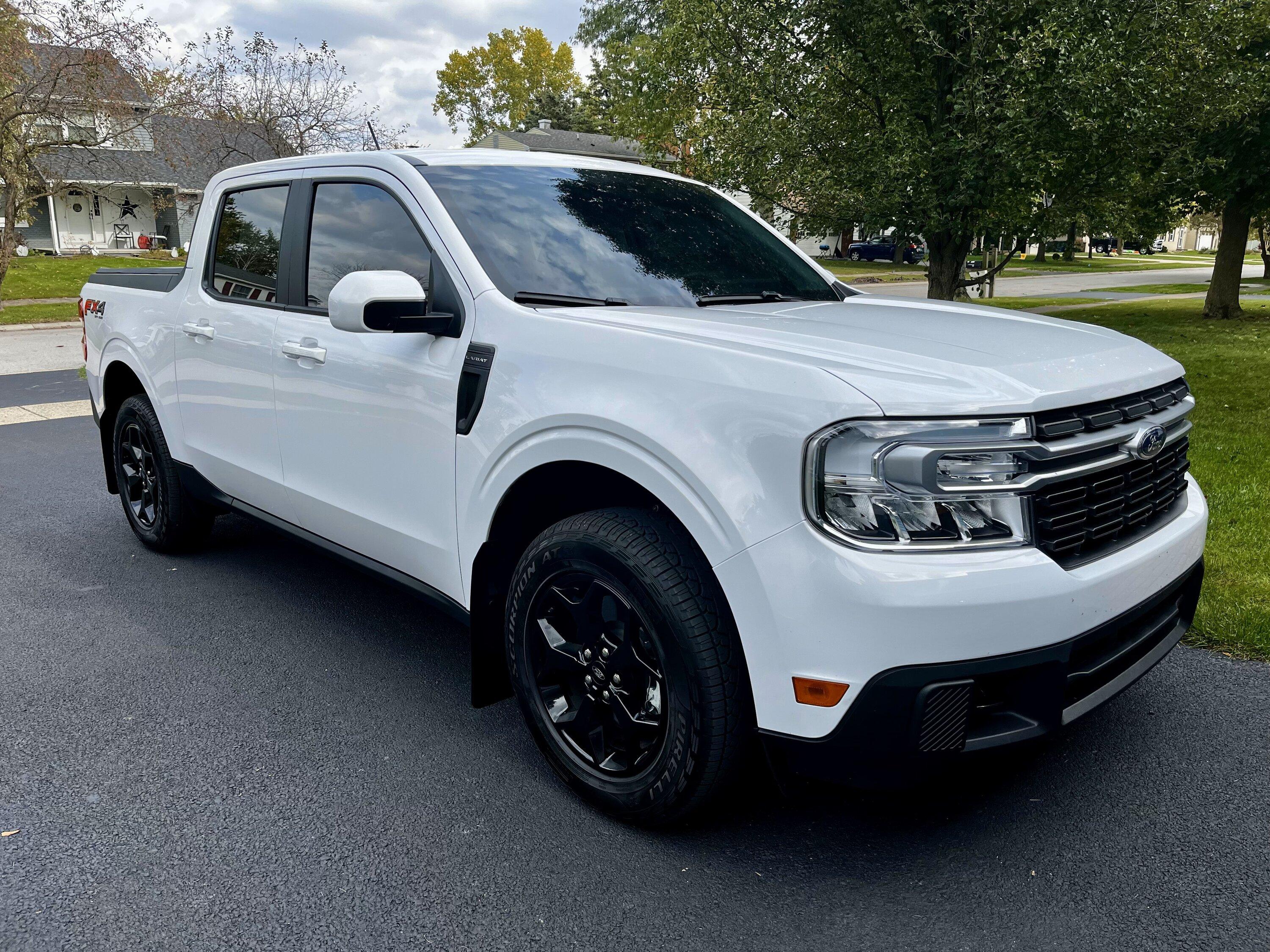 Ford Maverick Hef's 2023 Lariat AWD FX4 EcoBoost White on Black Build 20231018_190608250_iOS