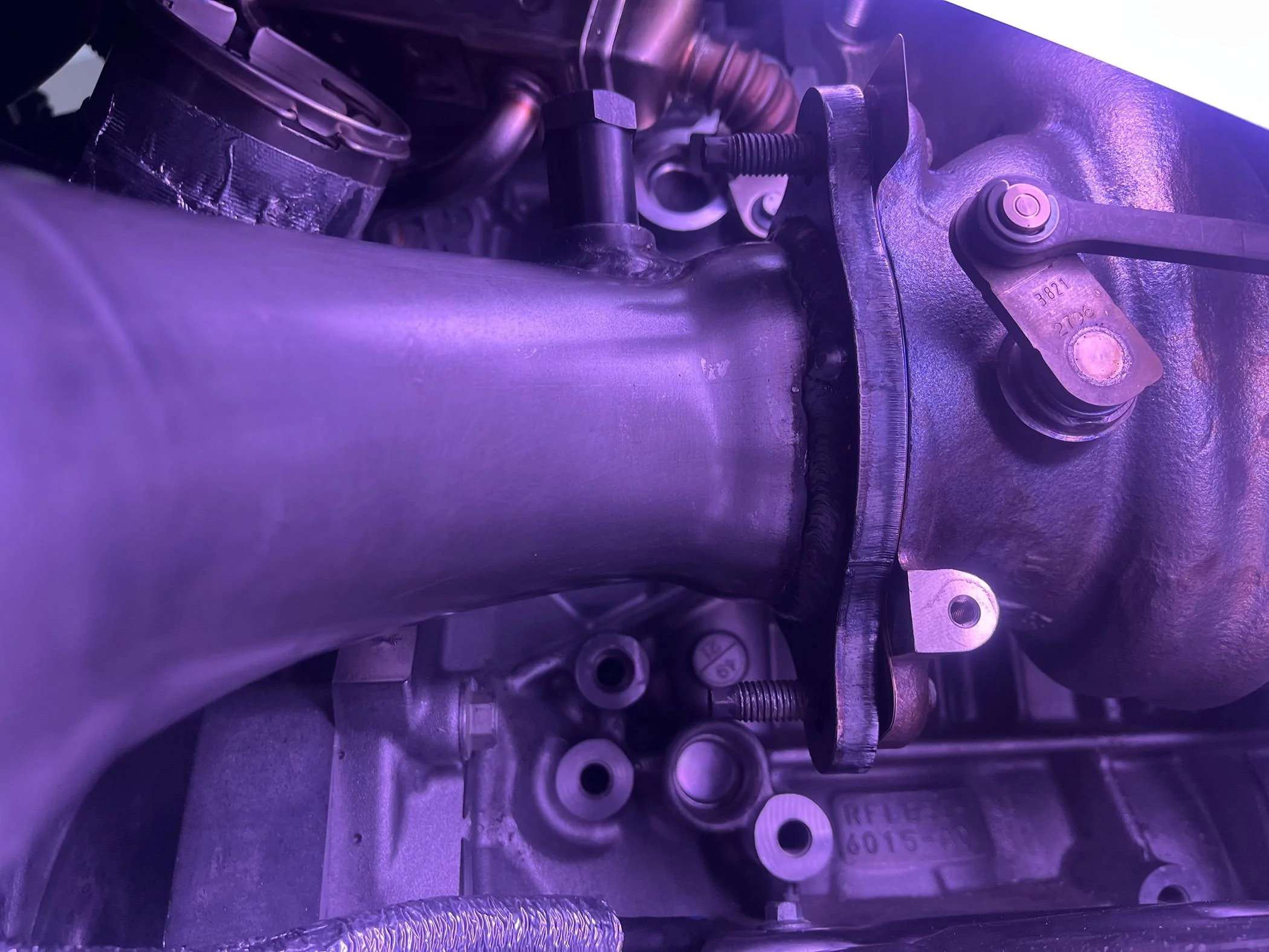 Ford Maverick Down Pipe Install IMG_5376