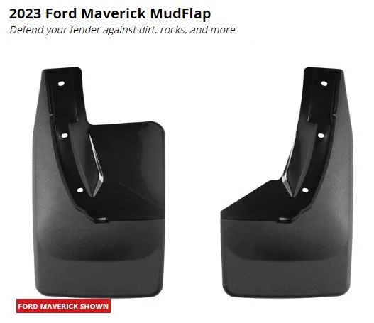 Ford Maverick Rear wheelwell opening fix. mudflaps