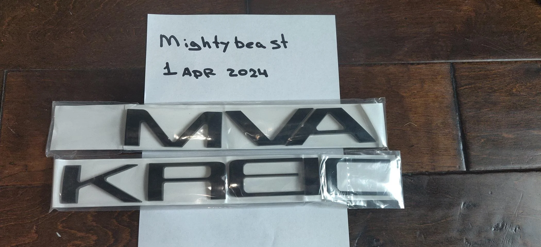 Ford Maverick MAVERICK letters. 3D. IMG_20240401_125448