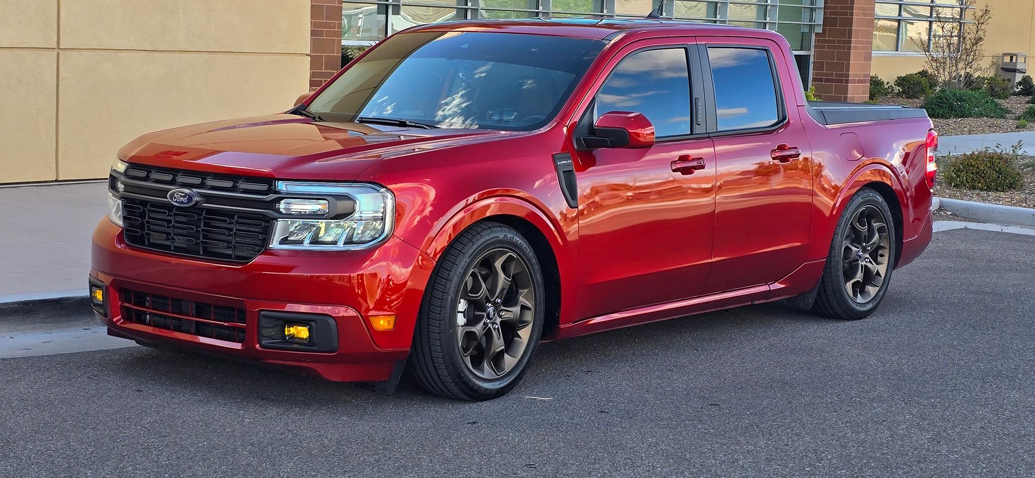 Ford Maverick Slammed on Silver's Coilovers (23 Hybrid Lariat) 20240401_173335