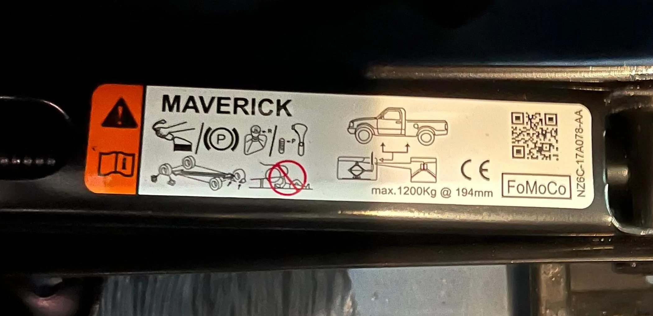 Ford Maverick Maverick Jack Sticker Jack Sticker
