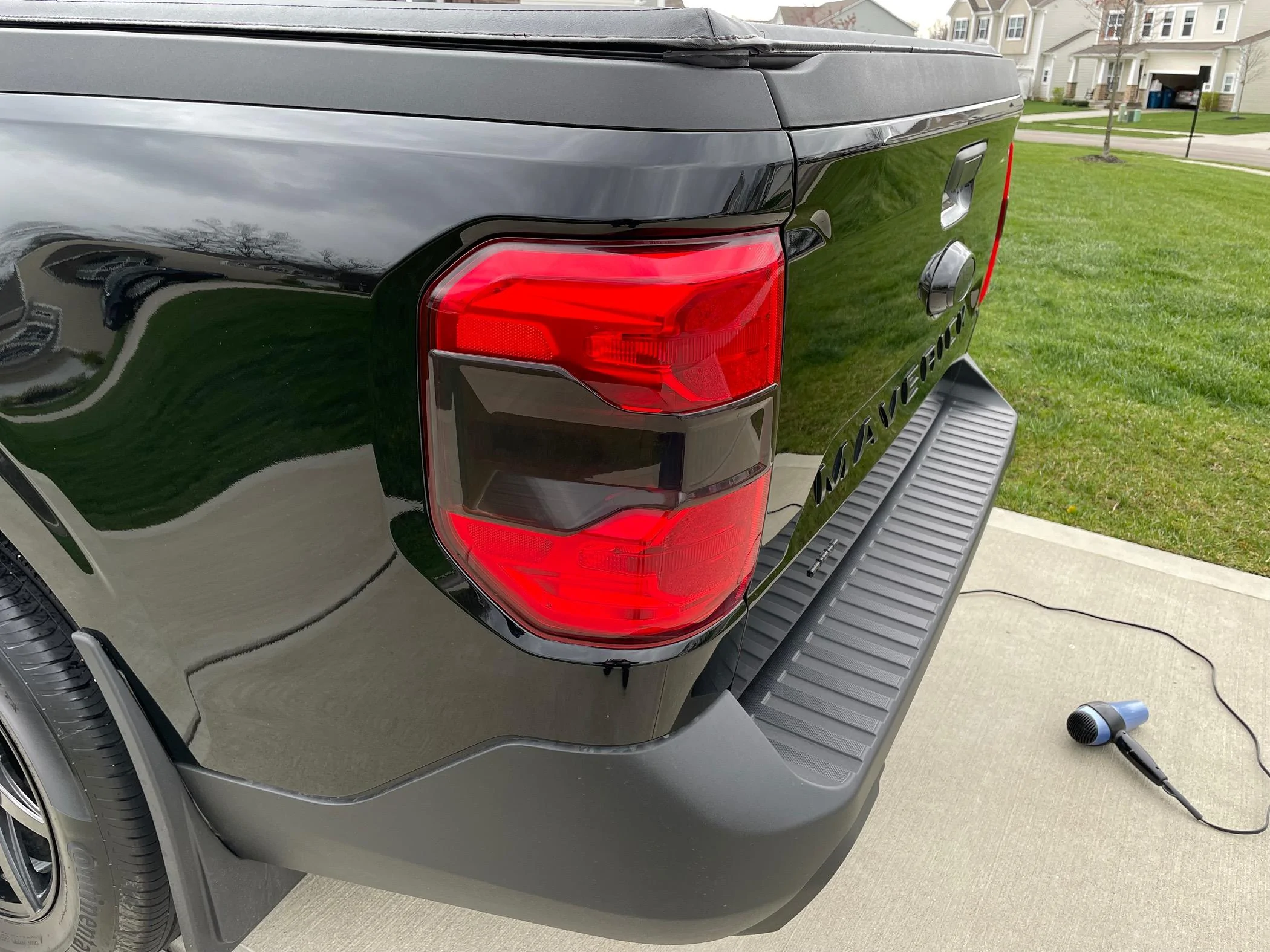 Ford Maverick Blacking out taillights IMG_2124