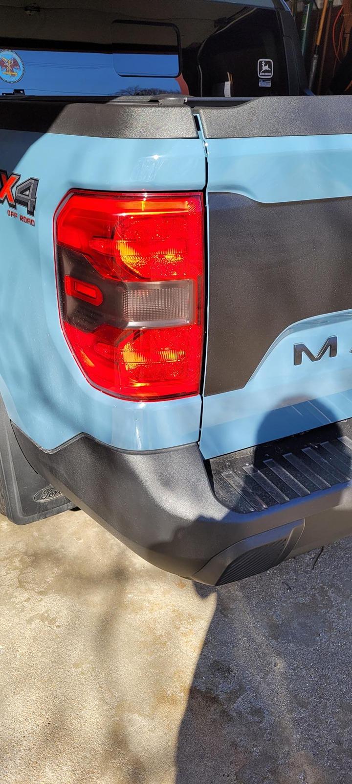 Ford Maverick Blacking out taillights Rear BU Light Black Out